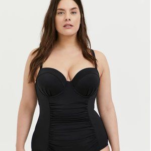 Torrid Black Lattice Back Push-up Underwire 1pc